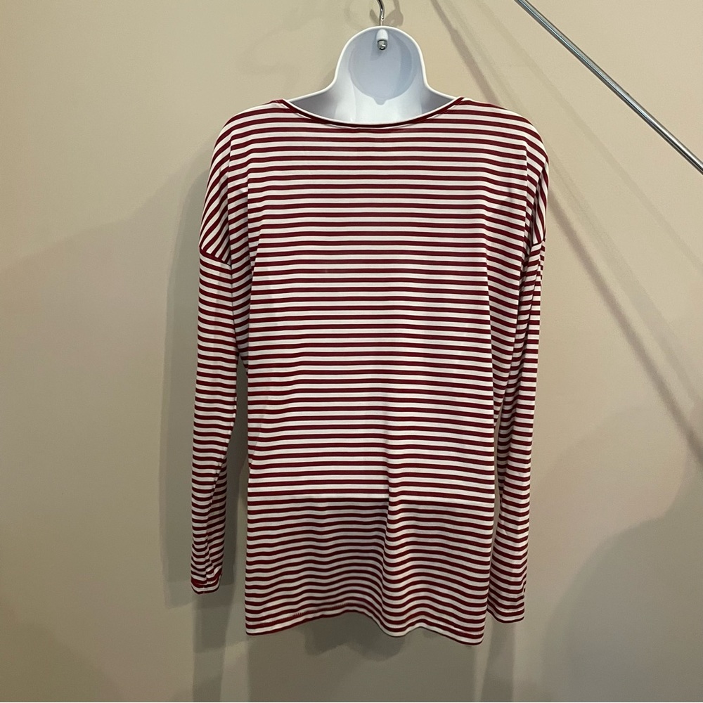 H&M long sleeve red and white striped shirt - Picture 3 of 8